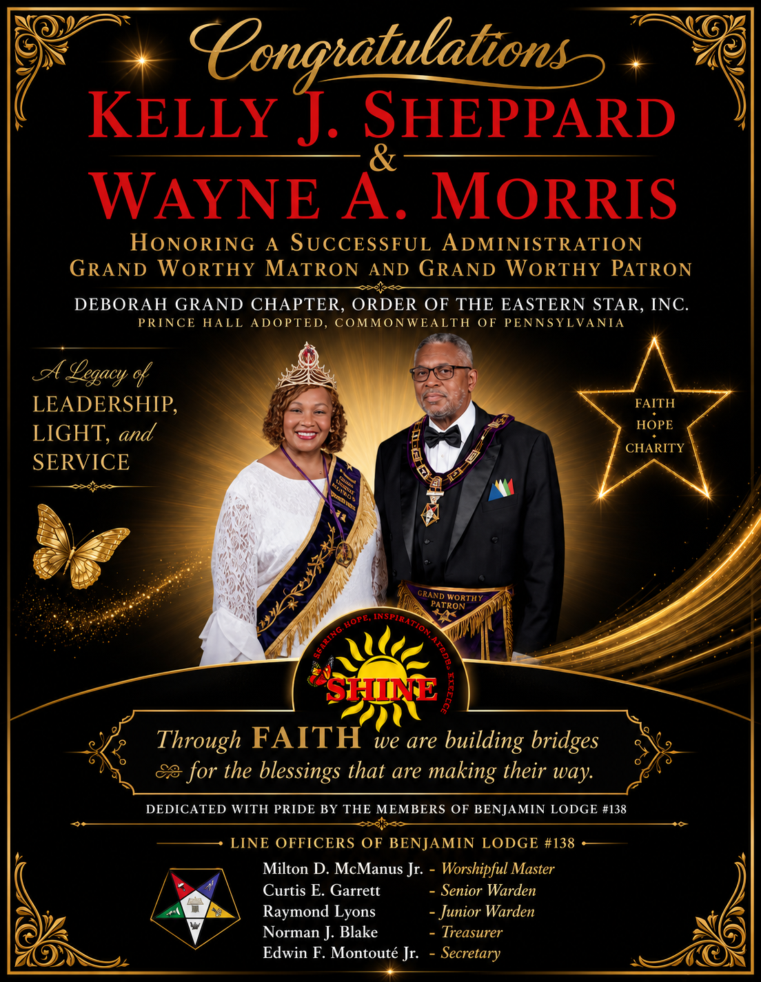 Congratulations Kelly J. Sheppard & Wayne A. Morris