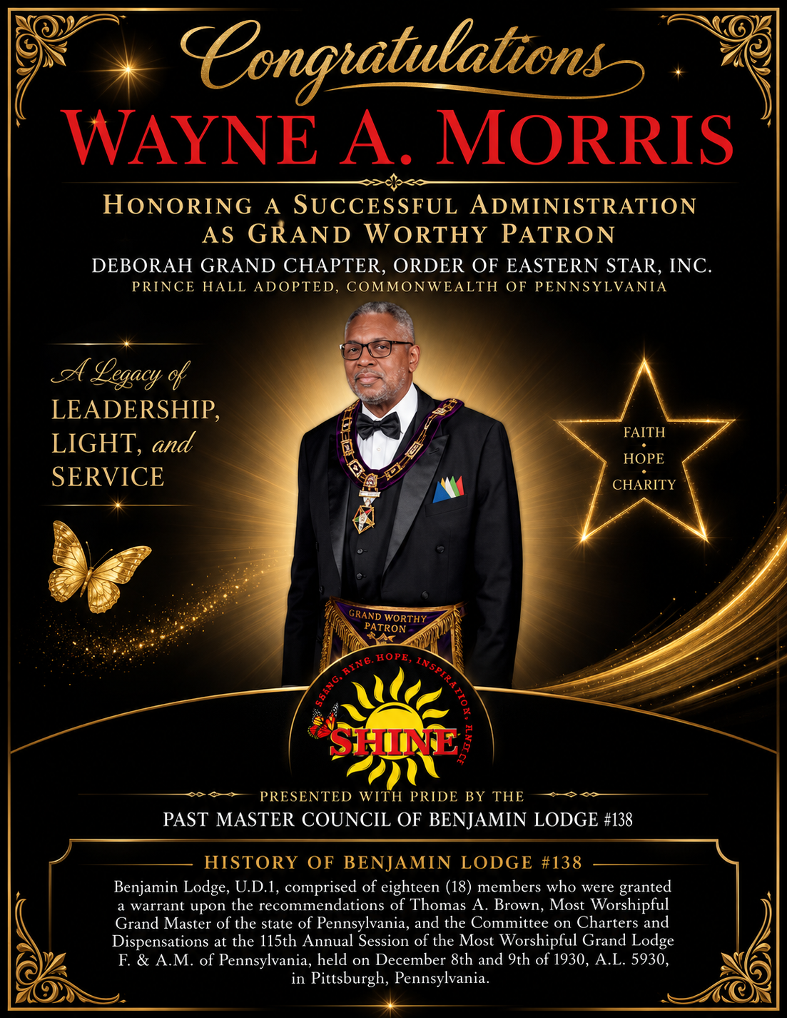 Congratulations Wayne A. Morris